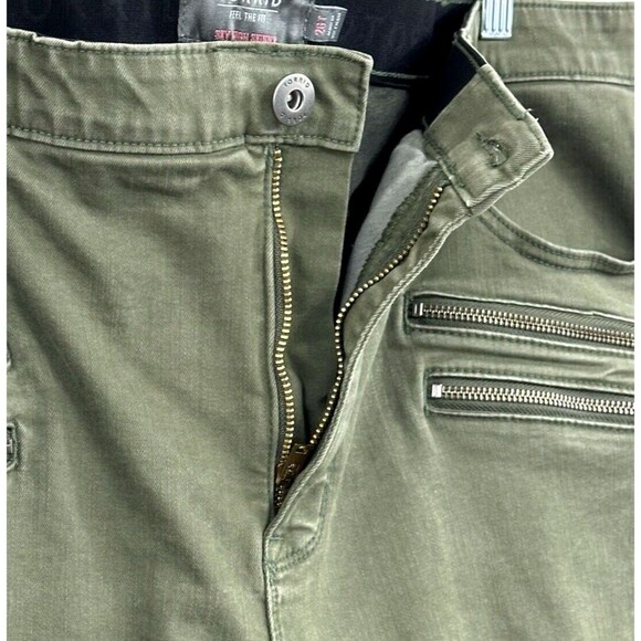 Torrid Sky High Skinny Super Soft Jeans Womens 26T Tall Stretch Olive Green - Picture 5 of 15